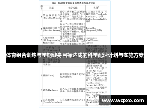 体育组合训练与学期健身目标达成的科学配速计划与实施方案
